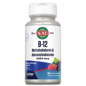 Version 1.0.0 KAL vitamina b12 cápsulas microtabletas sabor berries