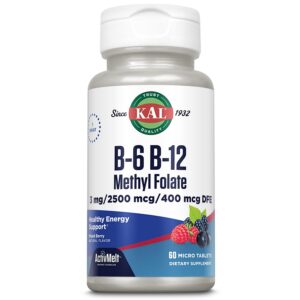 KAL vitamina B cápsulas ActivMelt sabor natural a baya