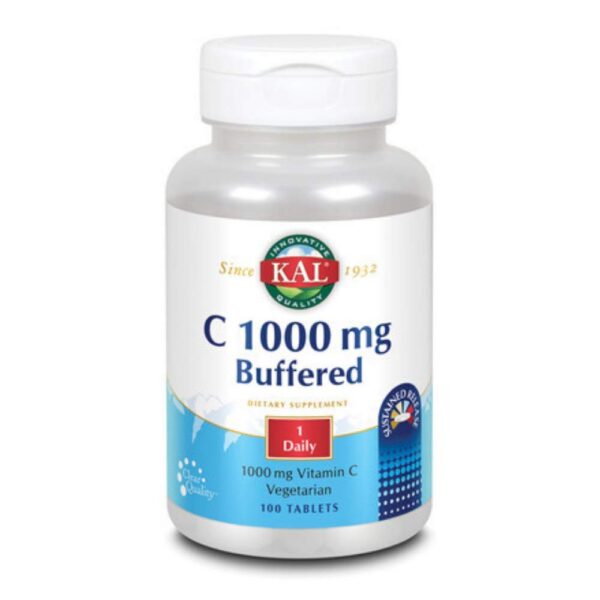 KAL tabletas vitamina c 1000 mg liberación sostenida paquete 100