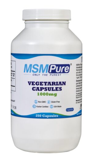 Frasco de KALA HEALTH MSM puro 1000 mg cápsulas vegetarianas