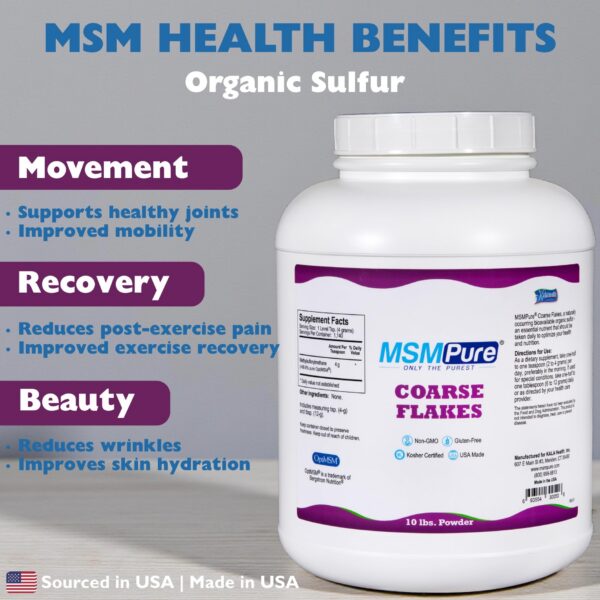Etiqueta MSMPure MSM Powder Flakes