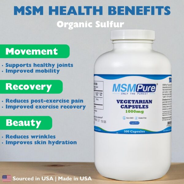 Version 1.0.0 Etiqueta de Kala Health MSMPure MSM