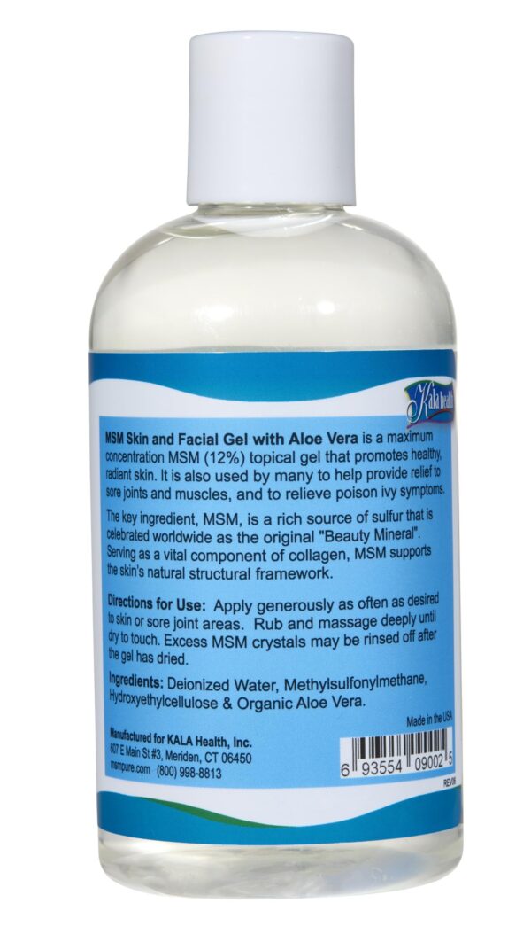 KALA HEALTH MSMPure gel MSM etiqueta