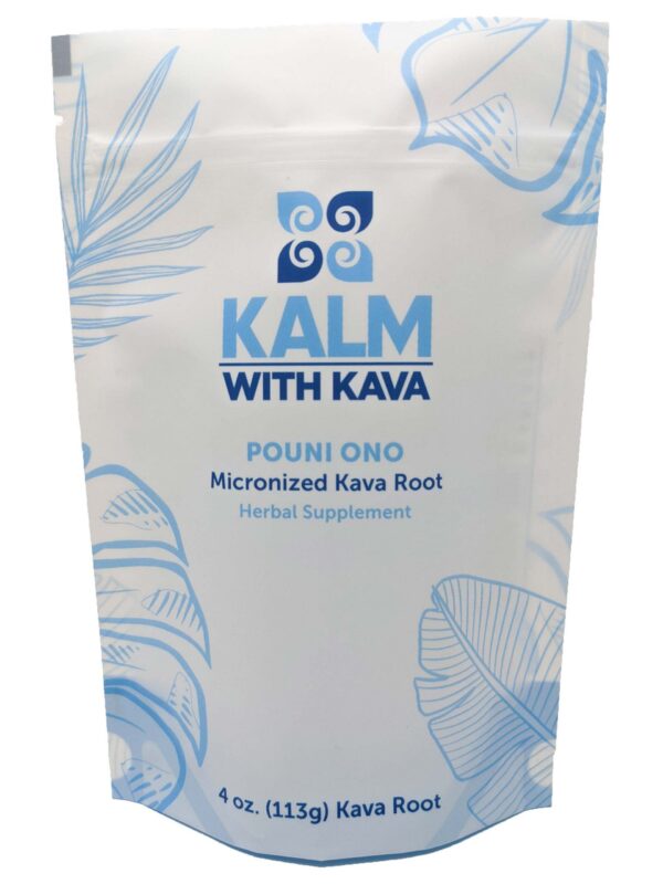 Version 1.0.0 Kalm Kava Pouni Ono 4oz paquete para relajación natural