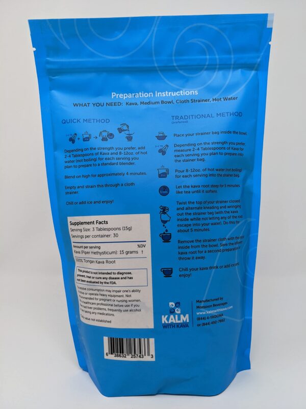 Kalm Kava Pouni Ono paquete 16 onzas kava social