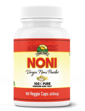 Version 1.0.0 Kanai Farms cápsulas polvo noni virgen orgánico paquete frontal