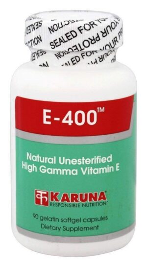 Karuna E-400 gel cápsulas frente etiqueta