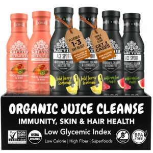 KARVIVA jugo orgánico frente al frasco