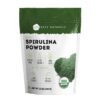Espirulina orgánica en polvo frente al envase Kate Naturals