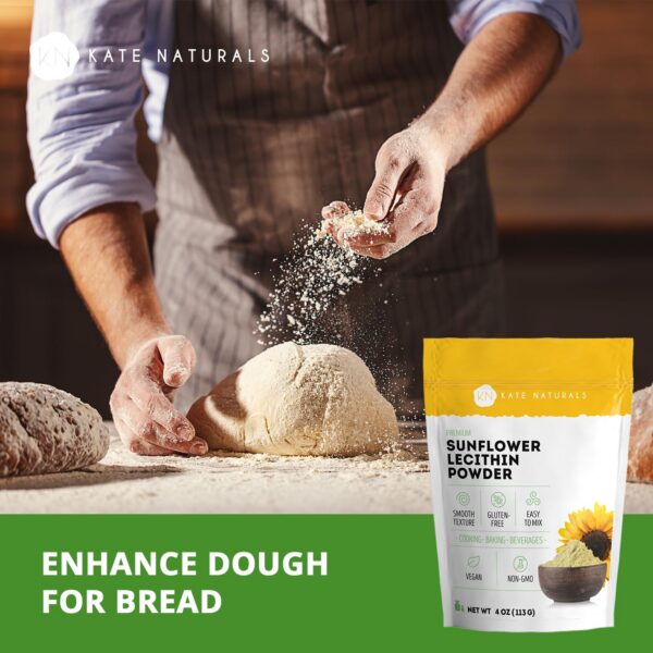 Version 1.0.0 Polvo de lecithina de girasol frente a la etiqueta