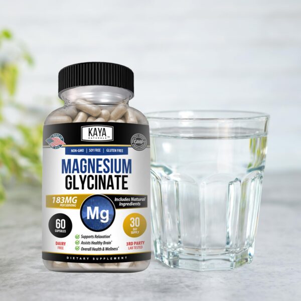 Etiqueta Kaya Naturals magnesium glicinato