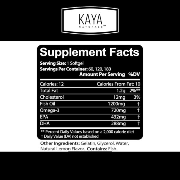 Cápsulas Omega-3 Kaya Naturals
