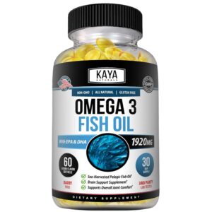 Frasco Kaya Naturals Omega-3 60 cápsulas
