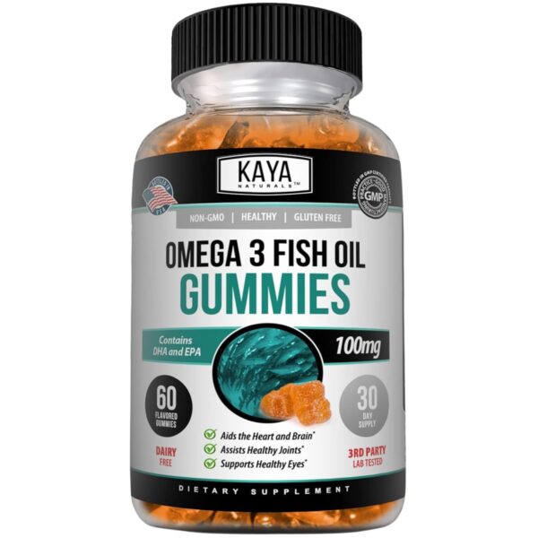Kaya Naturals gomitas Omega-3 frasco frontal