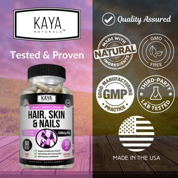 Kaya Naturals suplemento cápsulas para cabello piel y uñas