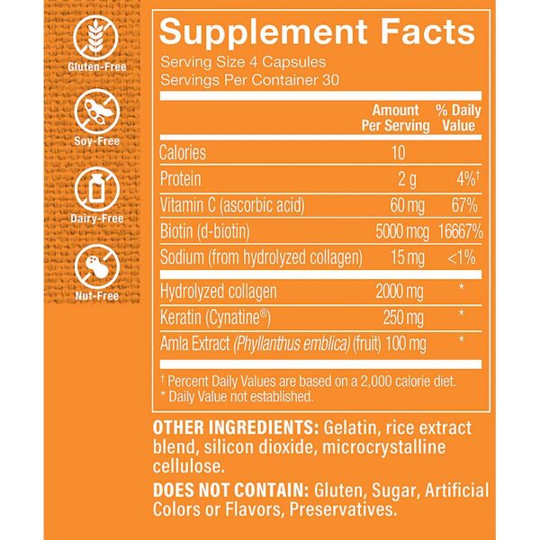 Frasco de keratina para cabello con etiqueta