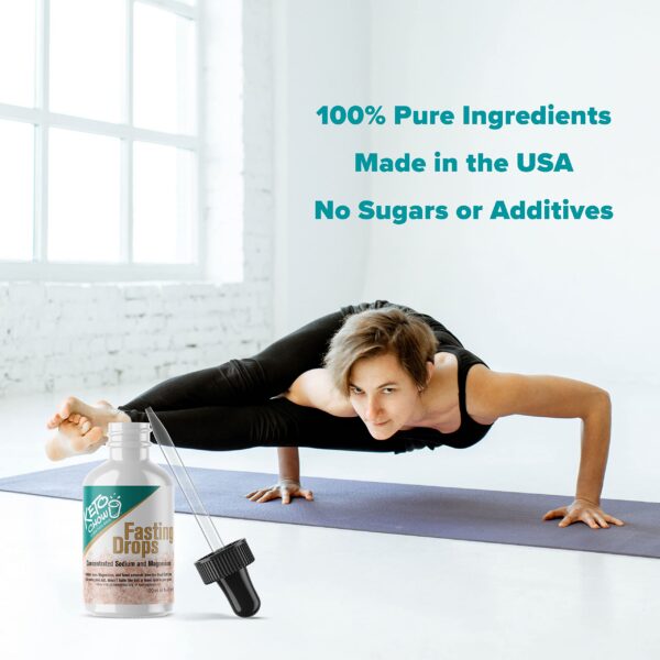 Empaque y tamaño gotas de ayuno Keto Chow