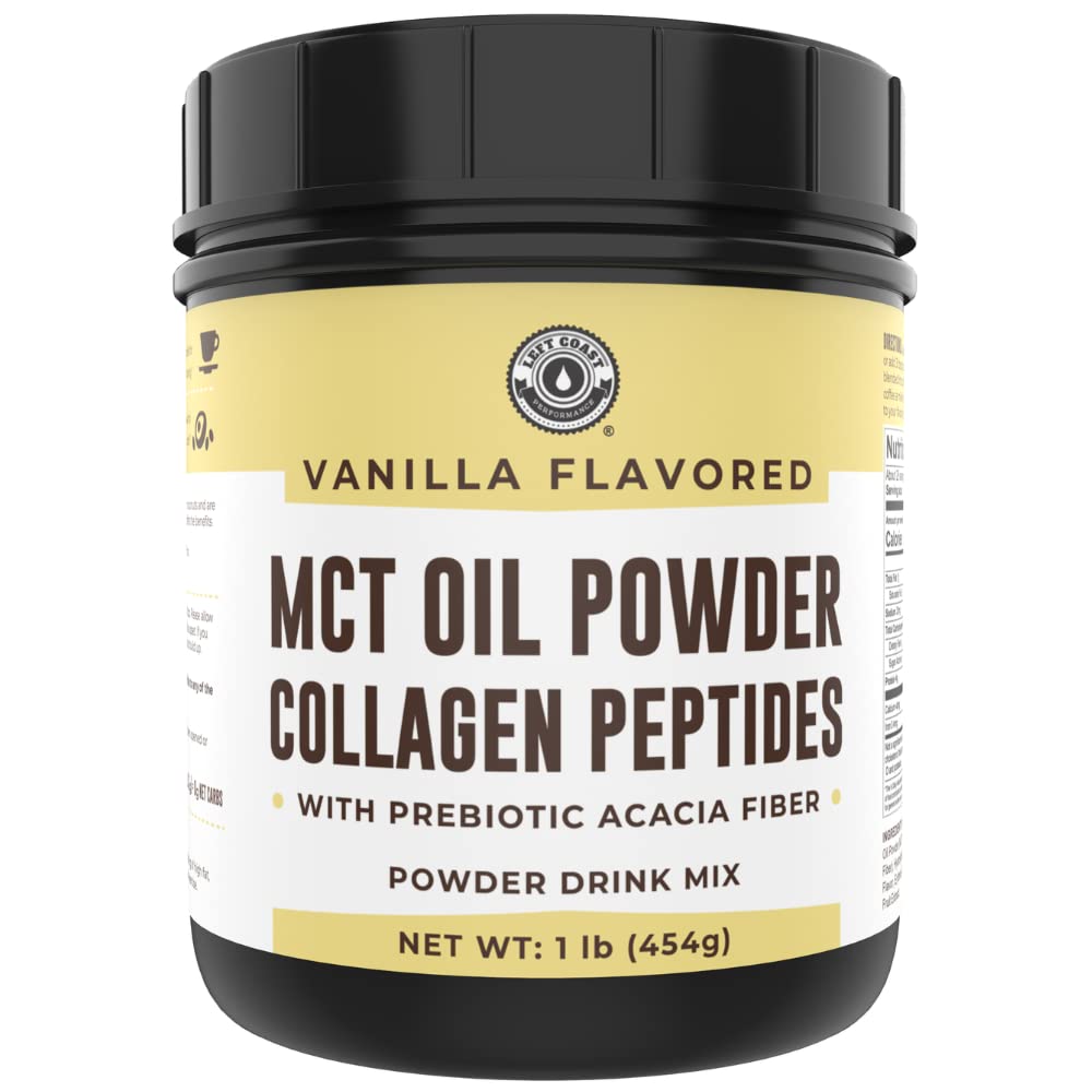 Left Coast Performance Keto MCT Powder with Collagen, Vanilla