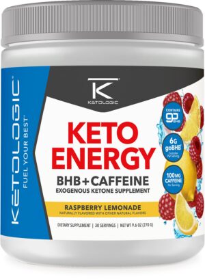 KetoLogic BHB KetoEnergy polvo sabor limonada de frambuesa