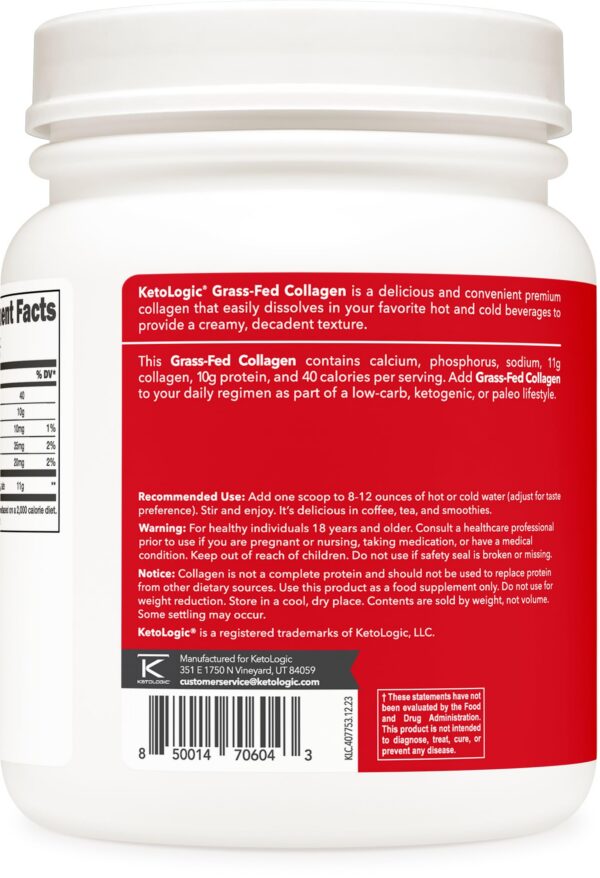 Polvo de colágeno Ketologic mezclándose