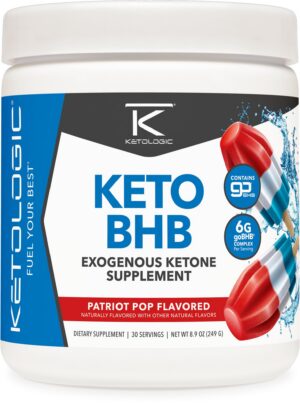 Ketologic Keto BHB suplemento cetonas sabor patriot pop 30 porciones