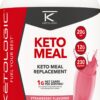 KetoLogic batido reemplazo sabor fresa etiqueta frontal