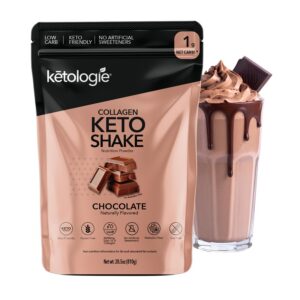 Ketologie Keto Colágeno Shake chocolate botella