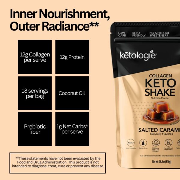 Envase de Ketologie Keto Collagen Shake