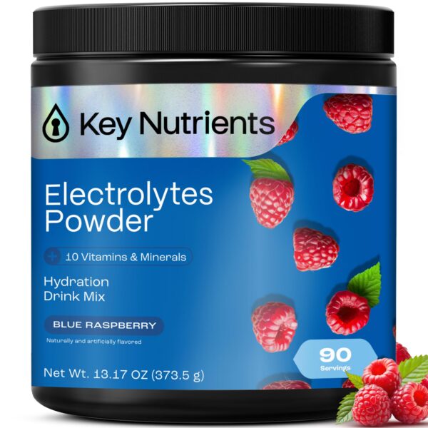 Envase de KEY NUTRIENTS polvo de electrolitos