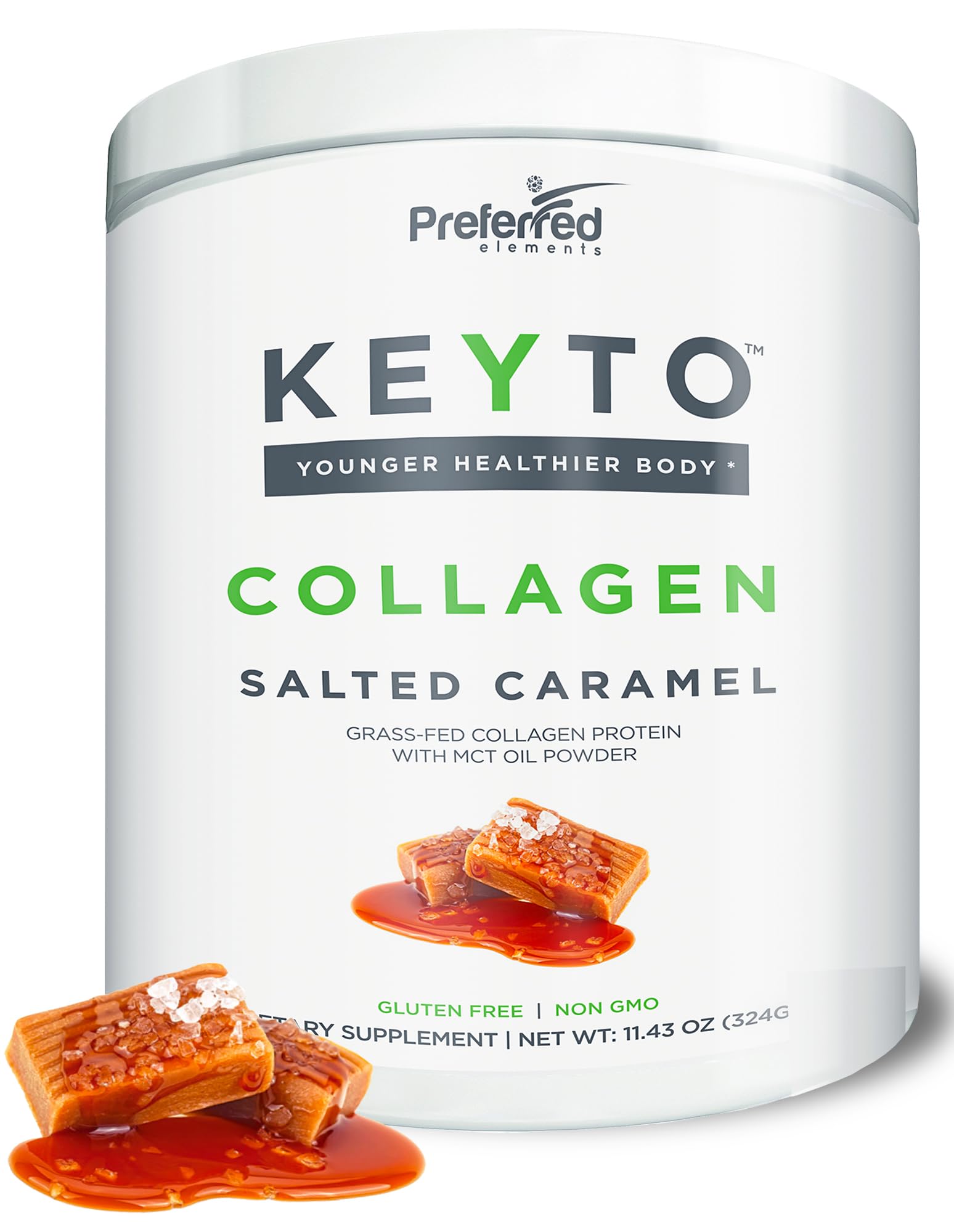 Preferred Elements Collagen Powder with MCT, Salted Caramel Flavor