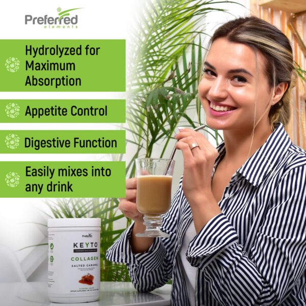Frasco KEYTO Colágeno con MCT sabor caramelo salado
