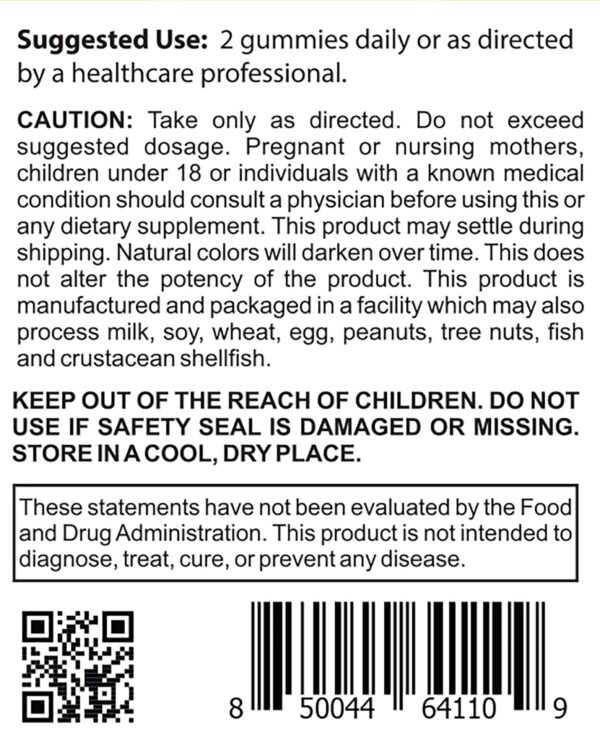 Khair Halal Vitamin D3 Gomitas etiqueta lateral