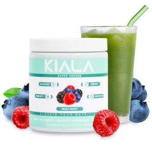 Kiala Nutrition Super Greens polvo orgánico mezcla de berries 8 oz