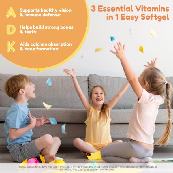 Vitaminas A D K cápsulas blandas forma pez lateral