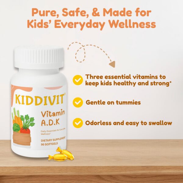 Etiqueta de Kiddivit vitaminas A D K