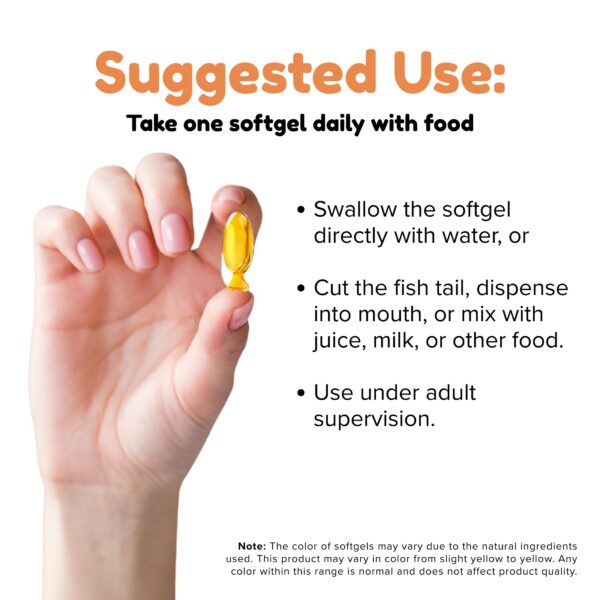 Cápsulas blandas forma pez mano