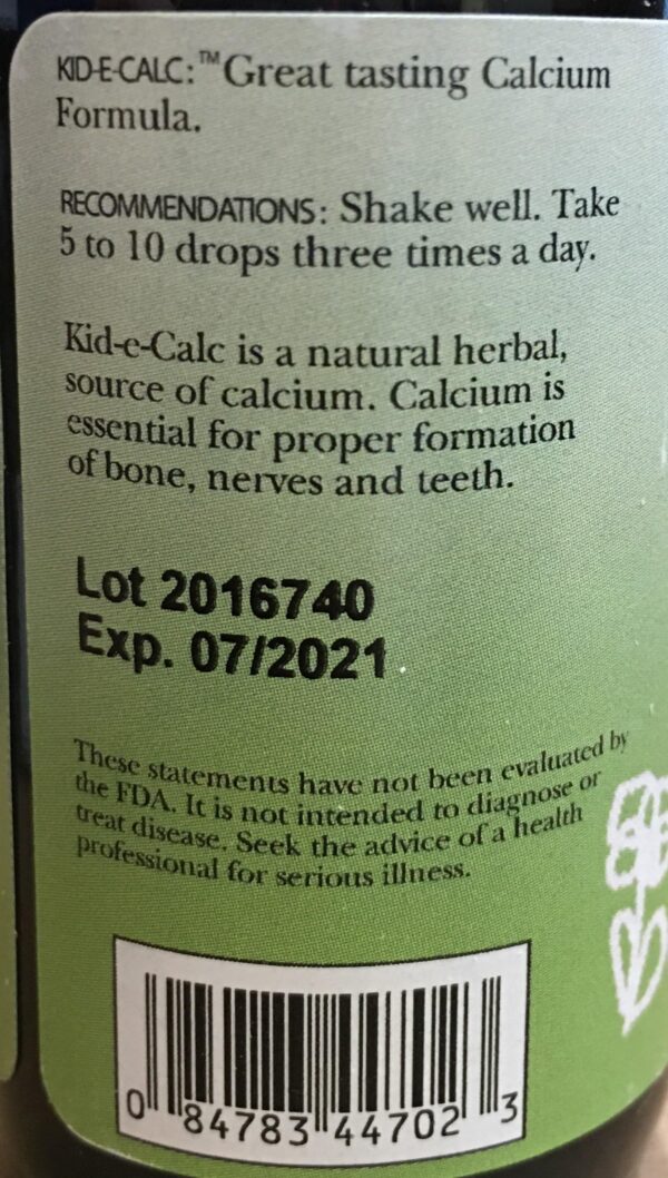 Ingredientes de Kid-e-Calc Extract