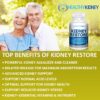 Suplemento Kidney Restore con ingredientes para salud y función renal