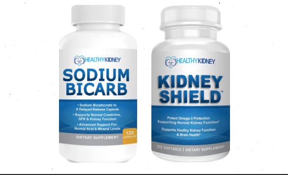 Bundle Kidney Shield omega-3 y bicarbonato de sodio