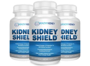 Suplemento renal Kidney Shield botella 120 cápsulas Omega 3