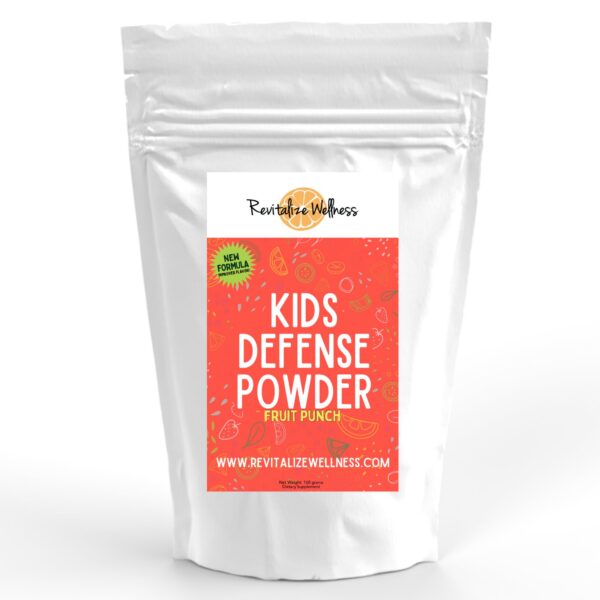 Kids Defense Powder packaging side view Fruit Punch