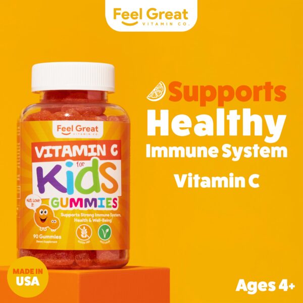 Etiqueta trasera del envase de gomitas de vitamina C