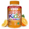 Frente del envase de gomitas de vitamina C para niños