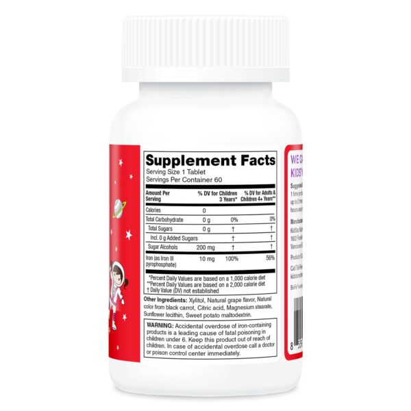 Paquete de tableta BioFe sabor uva