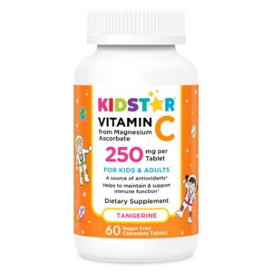 Frente de la etiqueta KidStar Nutrients vitamina C