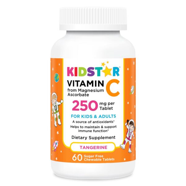 Version 1.0.0 Frente de la etiqueta KidStar Nutrients vitamina C