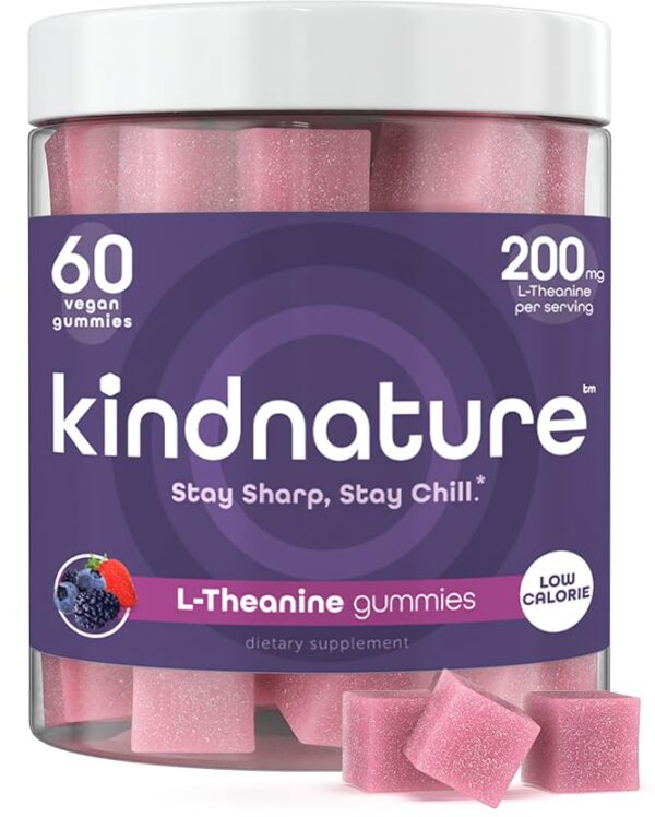 Kind Nature gomitas veganas L-Teanina 200mg sabor bayas