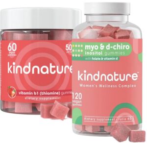 Frente del envase gomitas kindnature Myo-Inositol y Vitamina B1