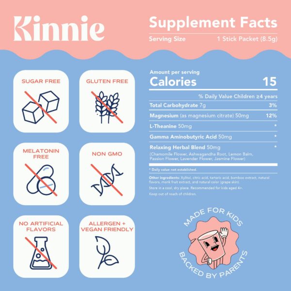 Resumen de ingredientes de Kinnie Calm