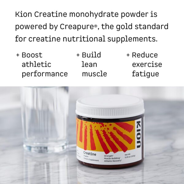 Etiqueta de Kion Creatine con Creapure